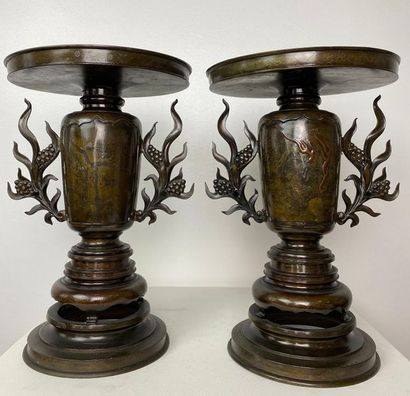 JAPAN, Meiji period (1868-1912) . 
Pair of...